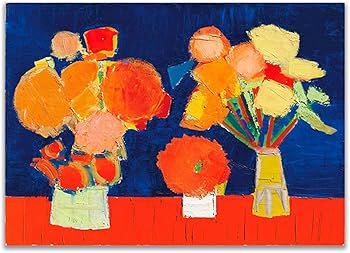 Amazon.co.jp: ニコラ・ド・スタール抽象帆布絵画花ポスターとプリント